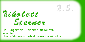nikolett sterner business card